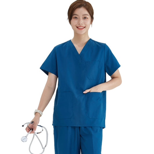 Nurse Medical Uniform With Pocket Scrub Set
