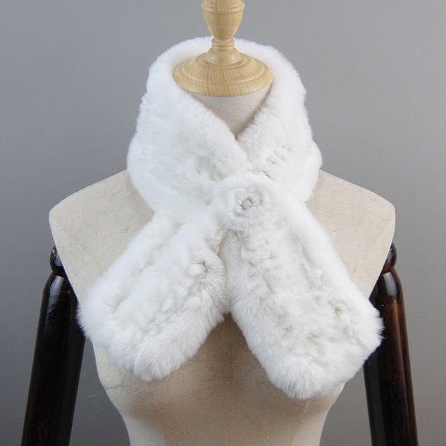 Fur Scarf Natural Warm Soft Scarves Neckerchief