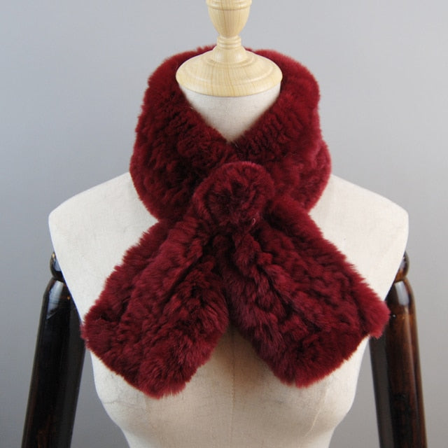 Fur Scarf Natural Warm Soft Scarves Neckerchief