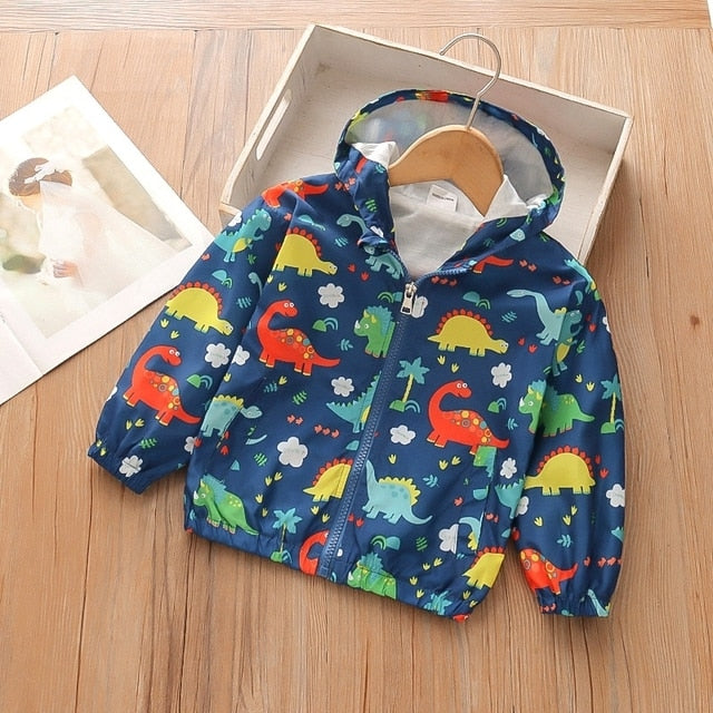 Cartoon Print Jacket Coat for Girls