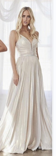 Spaghetti Strap V Neck Long dress/ Bridesmaid Dress