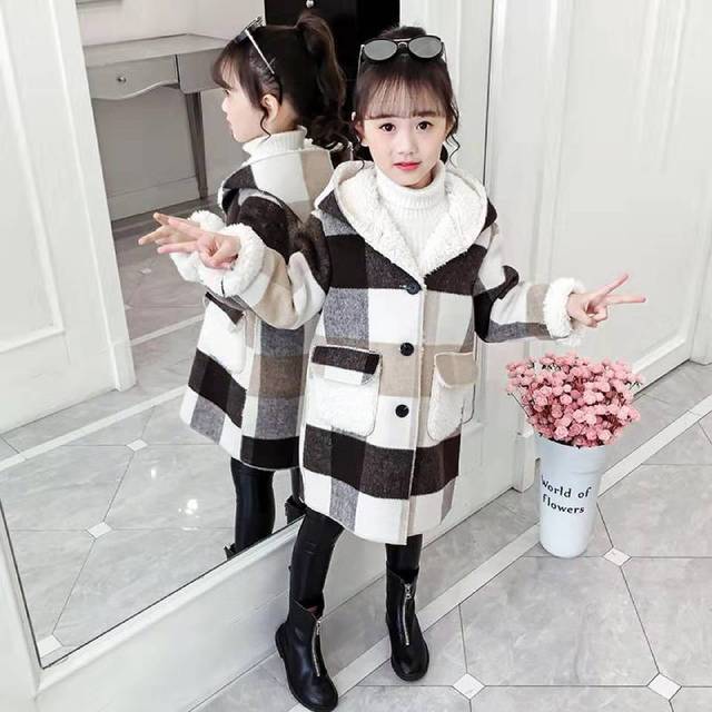 Hooded Outerwear Jacket Coat for Girls