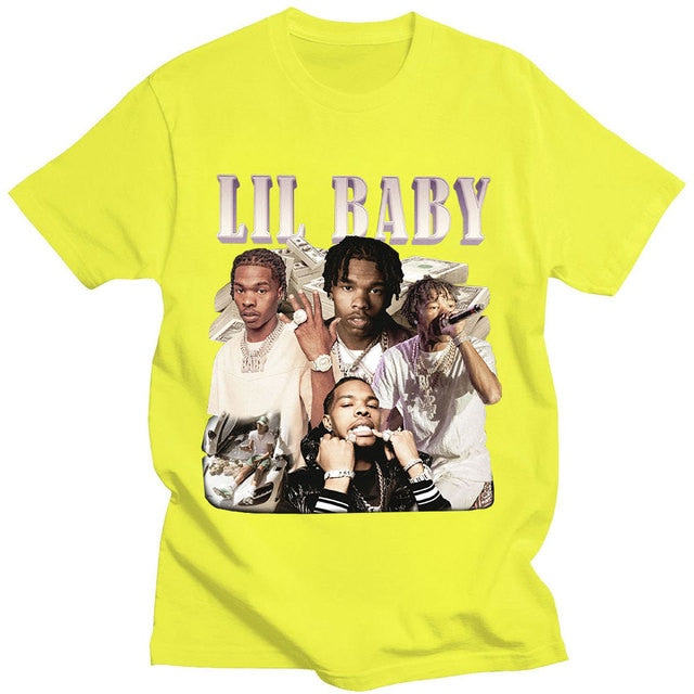 Lil Baby Hip Hop T-shirt Vintage Top