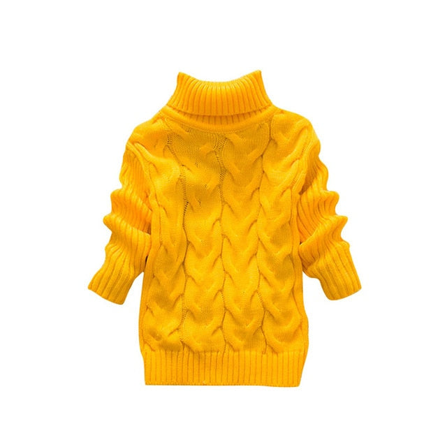 Turtleneck Knitted Sweaters Top for Girls