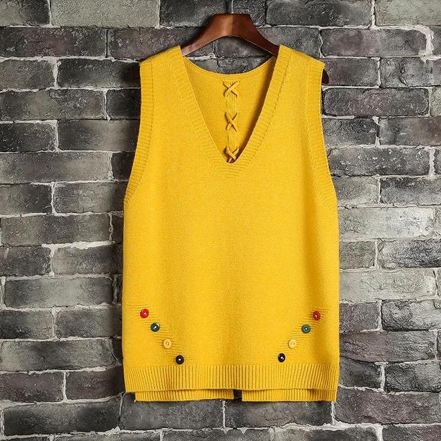 Knitted Sweater Pullover Vest