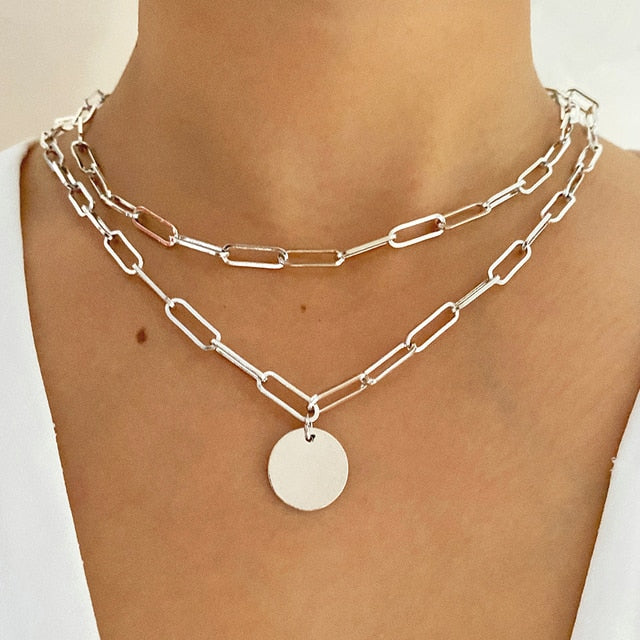 Multi Layered Pendant Necklace For Women