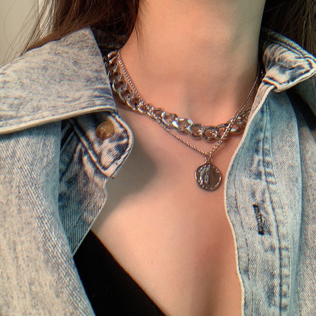 Multi Layered Pendant Necklace For Women