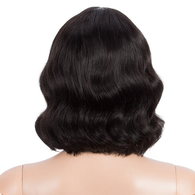 Natural Smooth Short Human Hair Wig For Women