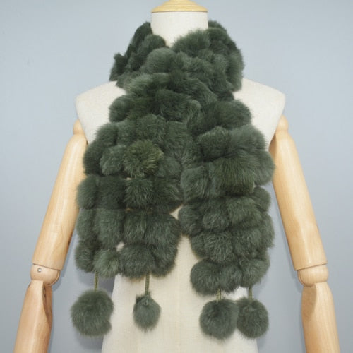 Fur Warm Scarf Balls Scarves