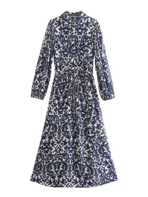 Vintage Graffiti Print Dress