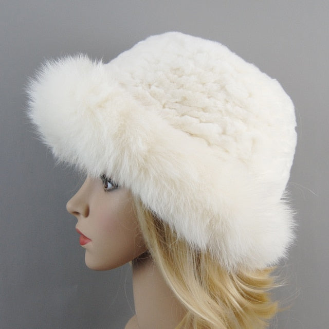 Fur Bomber Hat Winter Cap Beanies