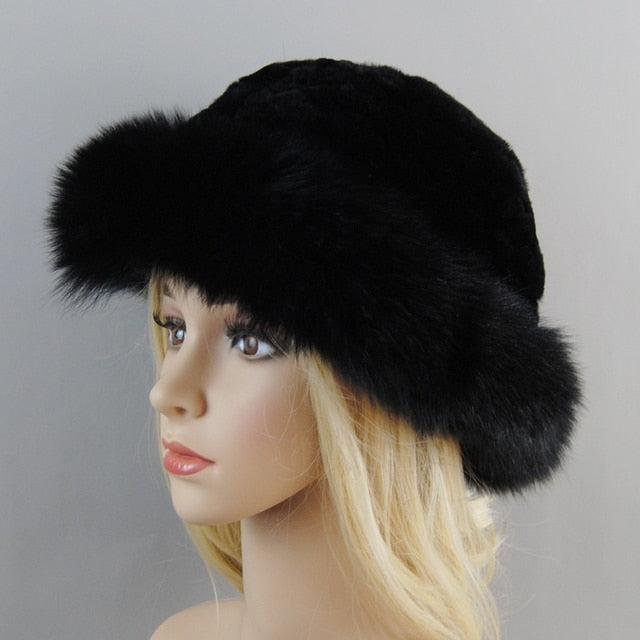 Fur Bomber Hat Winter Cap Beanies