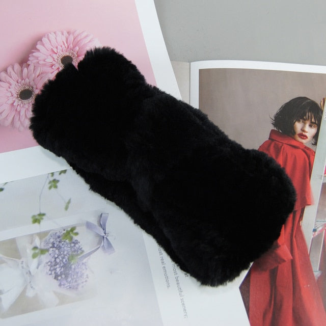 Headband Winter Autumn Elastic Fur Neck Scarf