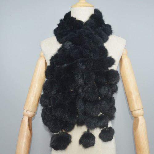 Fur Warm Scarf Balls Scarves