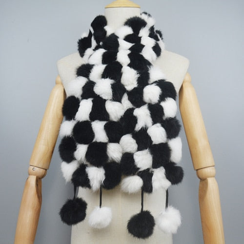 Fur Warm Scarf Balls Scarves