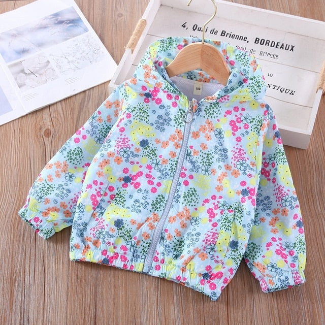 Cartoon Print Jacket Coat for Girls