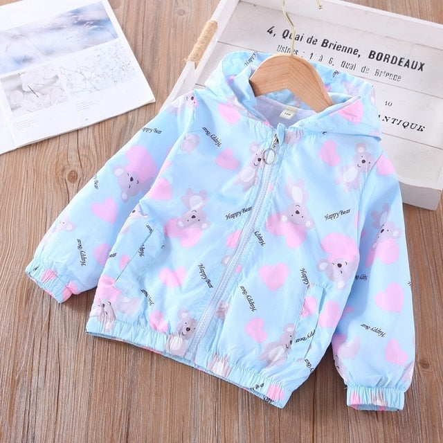 Cartoon Print Jacket Coat for Girls