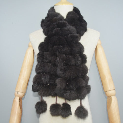 Fur Warm Scarf Balls Scarves