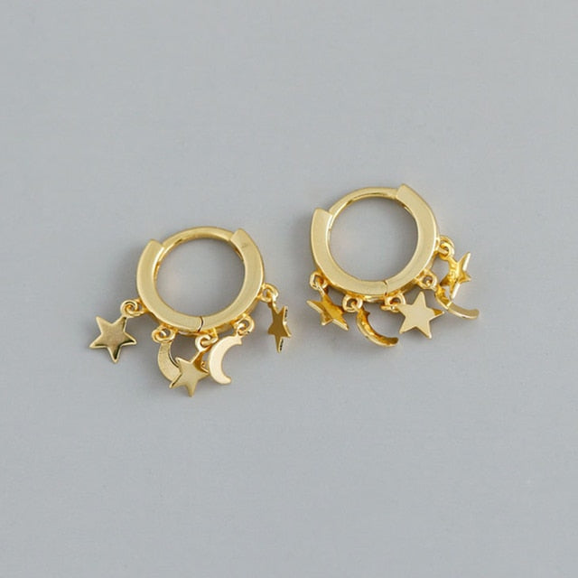 925 Sterling Silver Ear Buckle Small Hoop Earrings