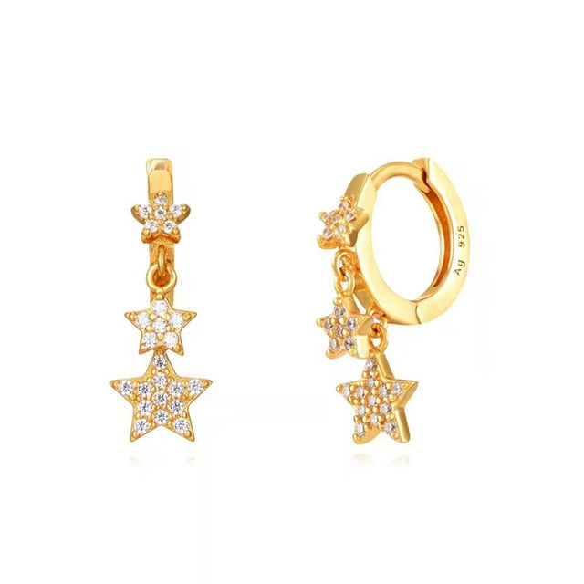 925 Sterling Silver Ear Buckle Small Hoop Earrings