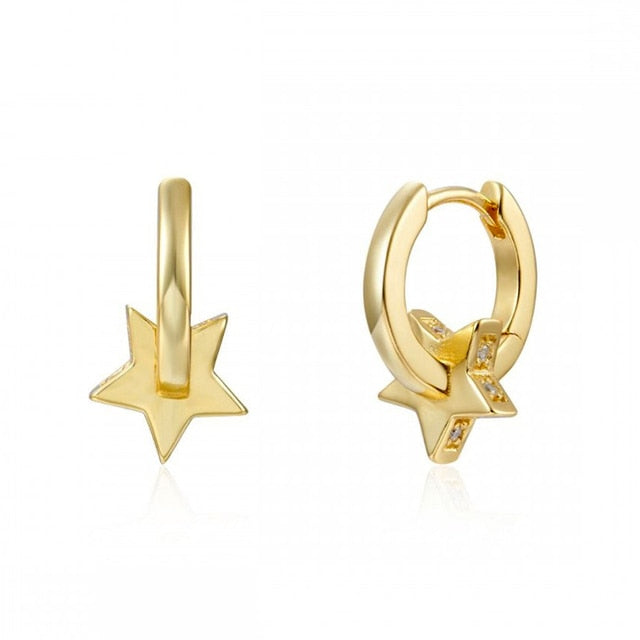 925 Sterling Silver Ear Buckle Small Hoop Earrings
