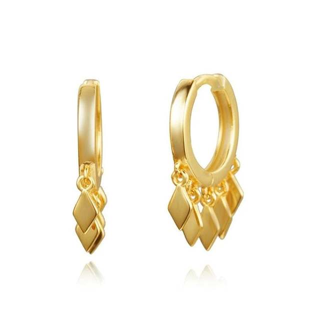 925 Sterling Silver Ear Buckle Small Hoop Earrings
