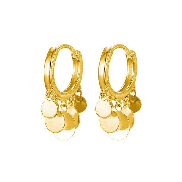 925 Sterling Silver Ear Buckle Small Hoop Earrings