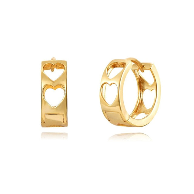 925 Sterling Silver Ear Buckle Small Hoop Earrings