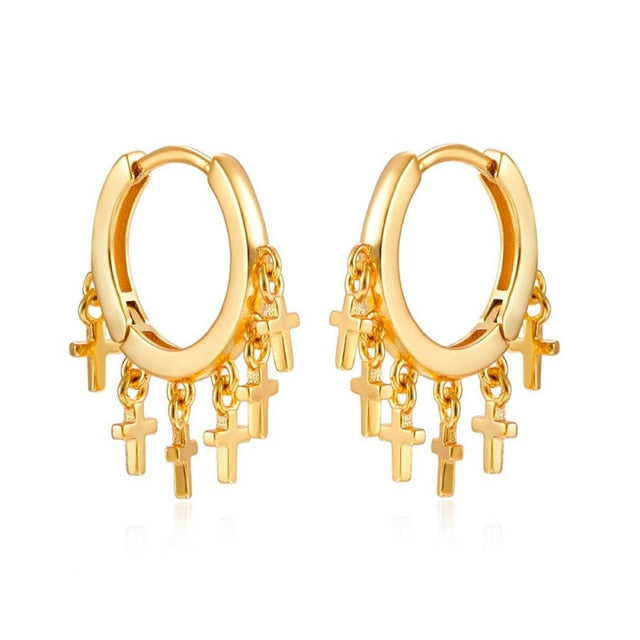 925 Sterling Silver Ear Buckle Small Hoop Earrings