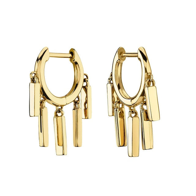 925 Sterling Silver Ear Buckle Small Hoop Earrings