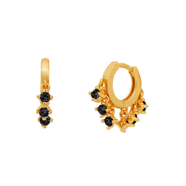 925 Sterling Silver Ear Buckle Small Hoop Earrings