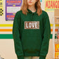 Love Leopard Print Hoodies Sweatshirt