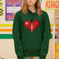 Love Print Hoodie Sweatshirt for Women
