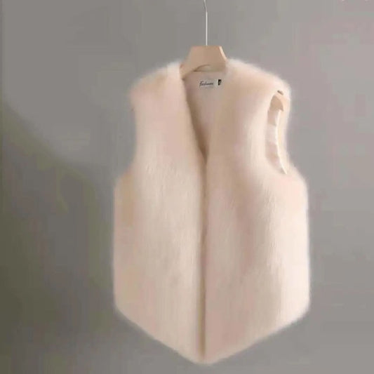 Winter Fur Slim Waistcoat Vest