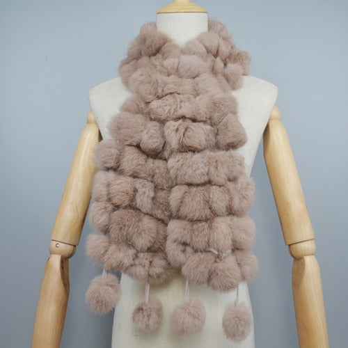 Fur Warm Scarf Balls Scarves