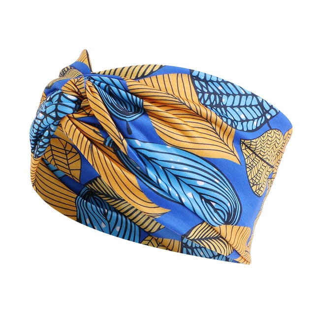 Print Stretch Bandana Satin Head Long Scarf Wrap