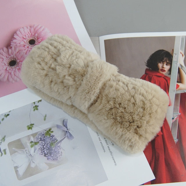 Headband Winter Autumn Elastic Fur Neck Scarf