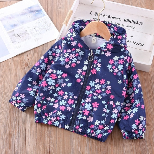 Cartoon Print Jacket Coat for Girls