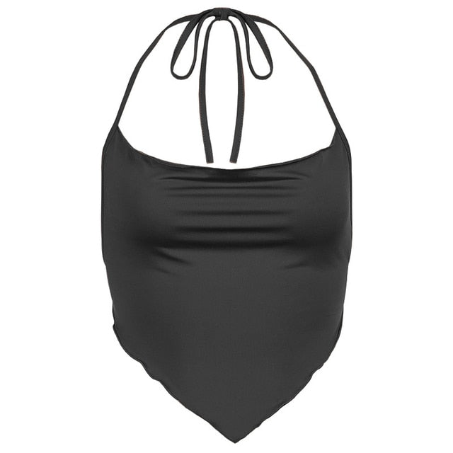 Vintage Y2k Halter Crop Top for Women