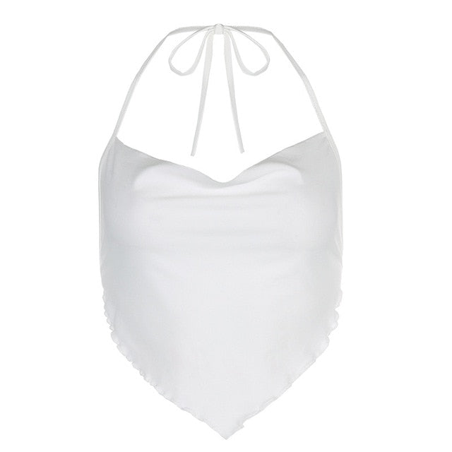Vintage Y2k Halter Crop Top for Women