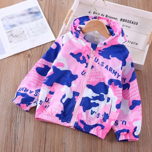 Cartoon Print Jacket Coat for Girls
