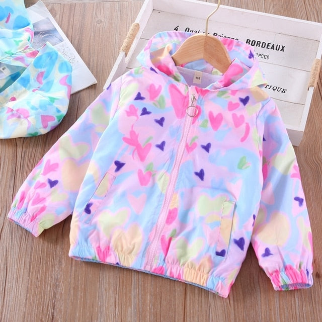 Cartoon Print Jacket Coat for Girls