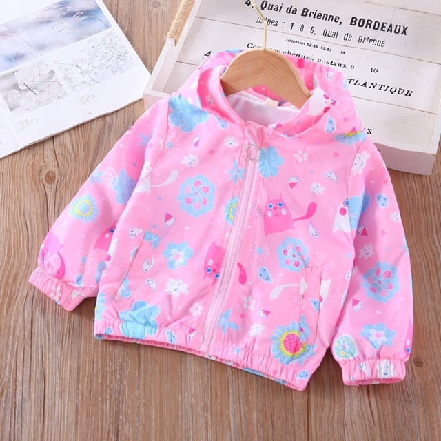 Cartoon Print Jacket Coat for Girls