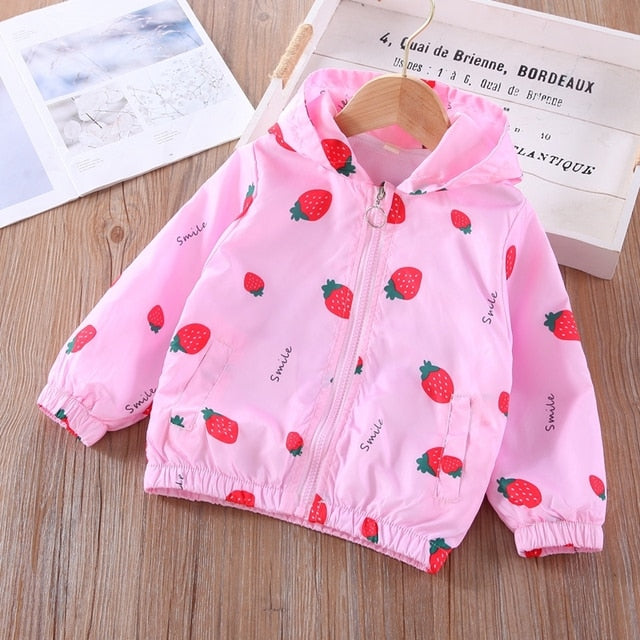 Cartoon Print Jacket Coat for Girls