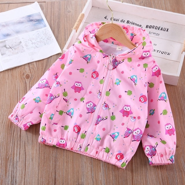 Cartoon Print Jacket Coat for Girls
