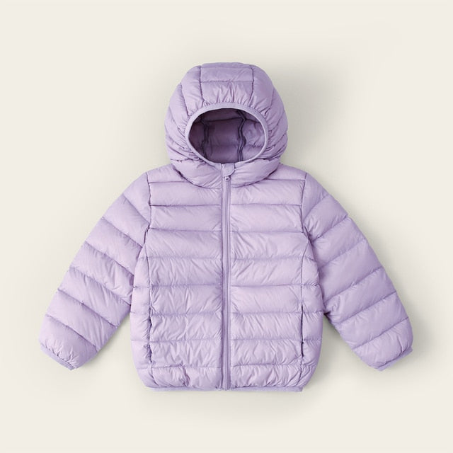 New Casual Candy Color Warm Hooded Clothes for Kids