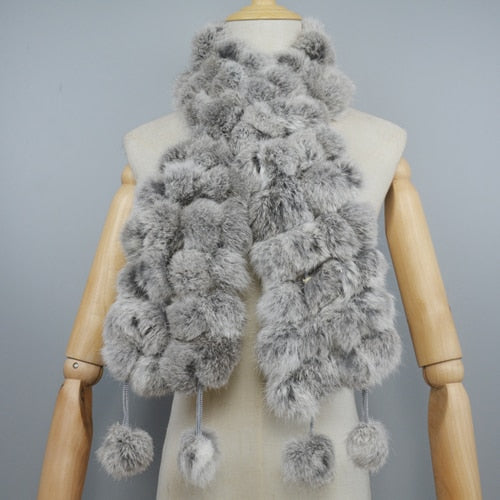 Fur Warm Scarf Balls Scarves