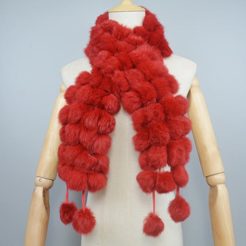 Fur Warm Scarf Balls Scarves