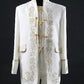 Embroidery Tuxedo 3 Piece Set (Jacket +Pants +Vest)