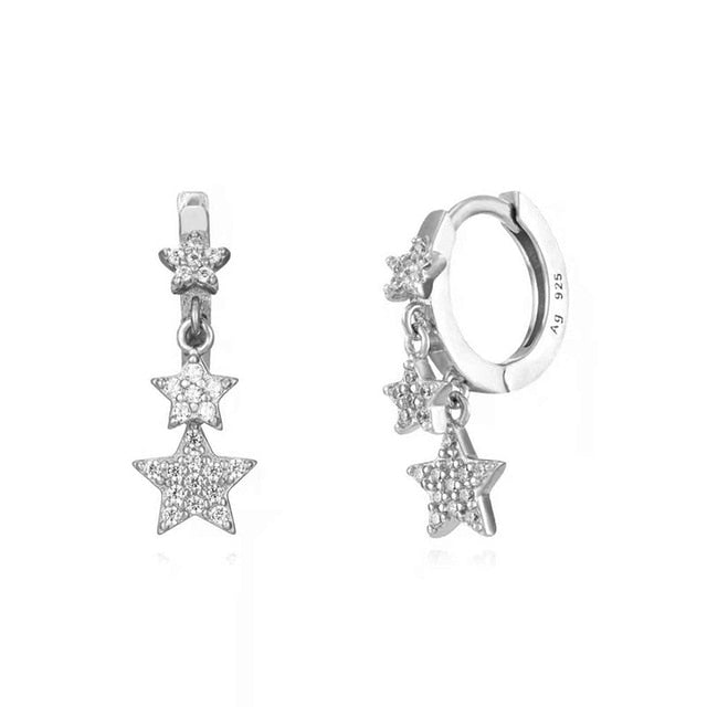925 Sterling Silver Ear Buckle Small Hoop Earrings